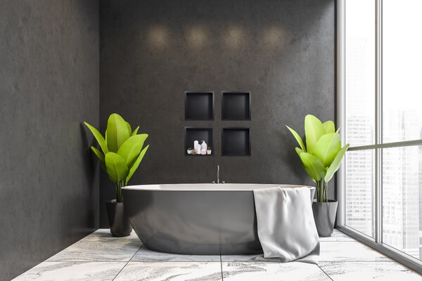 Balneo Wall-Box One Black raft de nișă 60 cm negru OB-BL4