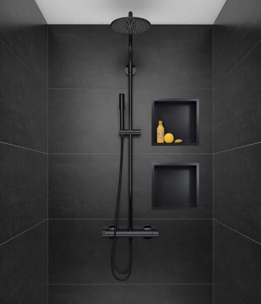 Balneo Wall-Box One Black raft de nișă 60 cm negru OB-BL4