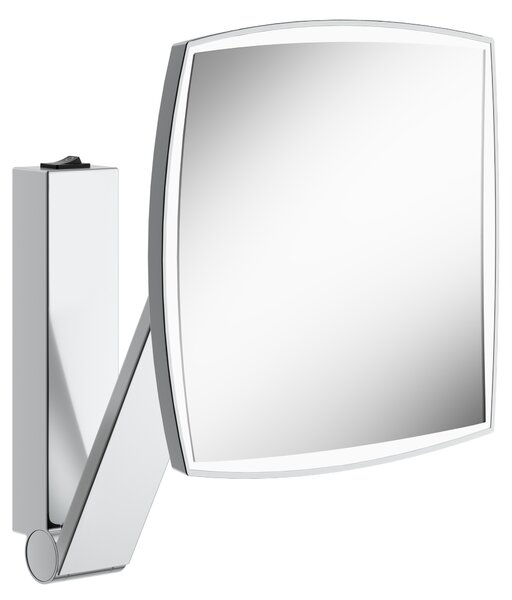 Keuco iLook Move oglindă cosmetică 20x20 cm pătrate cu iluminare crom 17613019004