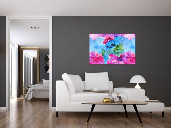 Tablou - Valuri colorate (90x60 cm)