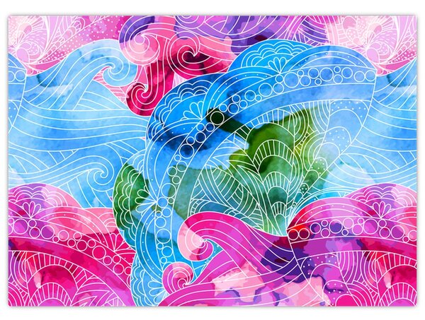 Tablou - Valuri colorate (70x50 cm)