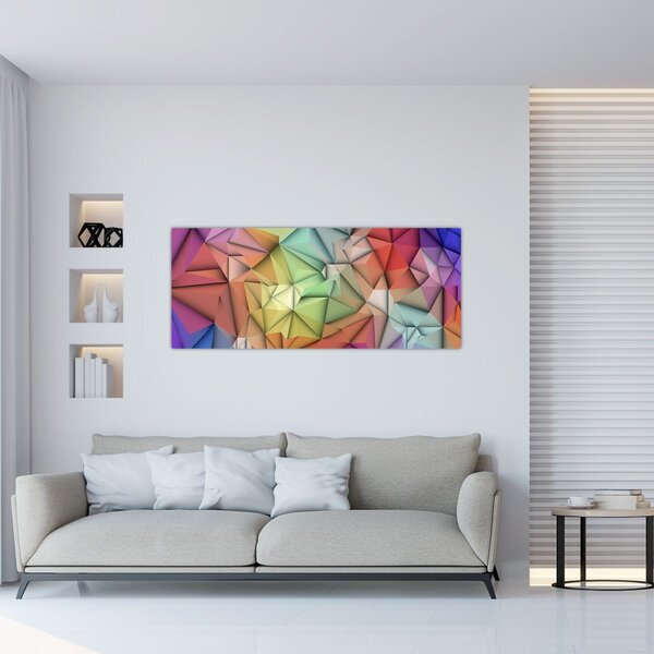 Tablou - Abstracția poligonală (120x50 cm)
