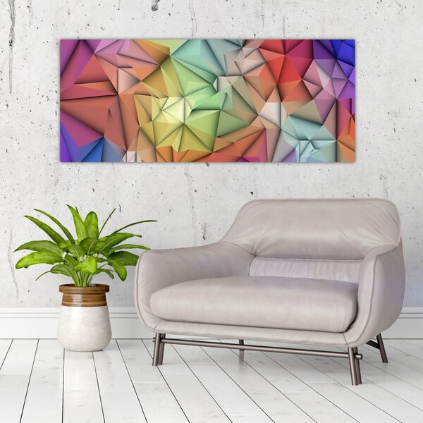 Tablou - Abstracția poligonală (120x50 cm)