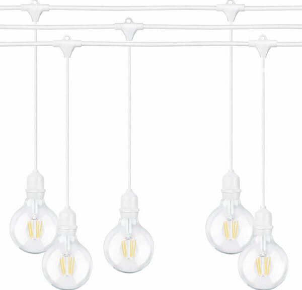 Ghirlanda luminoasa ALBA 15 m. cu 15 becuri mari G95 LED E27 interconectabila