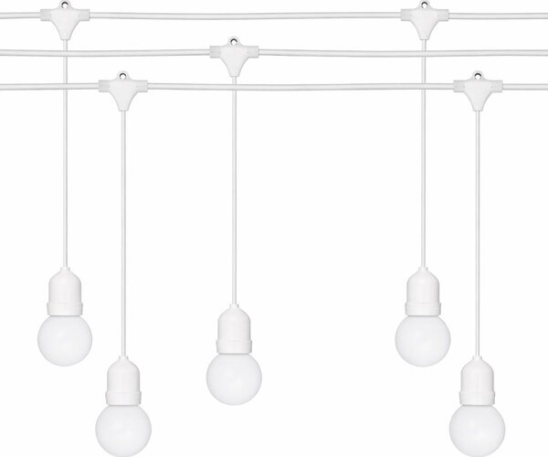 Ghirlanda luminoasa ALBA 15 m. cu 15 becuri G45 1W LED E27 interconectabila