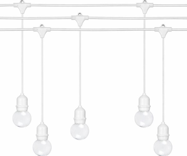Ghirlanda luminoasa ALBA 15 m. cu 15 becuri G45 1W LED E27 interconectabila