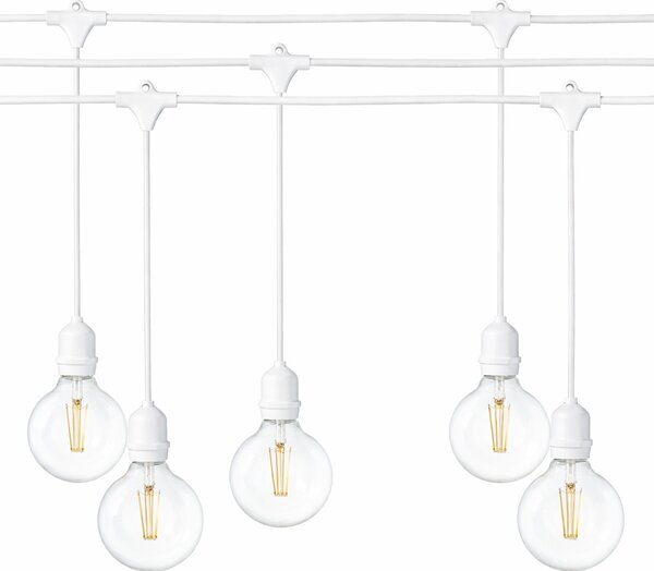Ghirlanda luminoasa ALBA 15 m. cu 15 becuri mari G95 LED E27 interconectabila