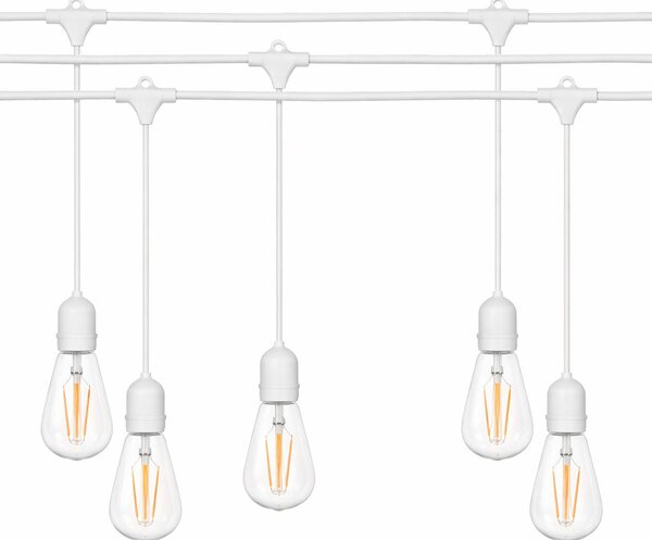 Ghirlanda luminoasa ALBA 15 m. cu 15 becuri mari ST64 4W LED E27 interconectabila
