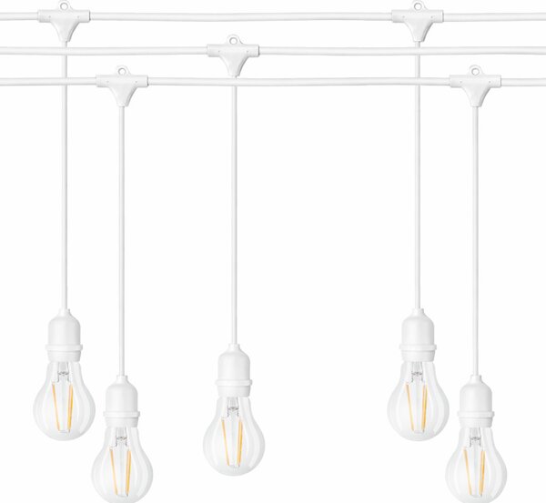 Ghirlanda luminoasa ALBA 15 m. cu 15 becuri A60 LED E27 interconectabila