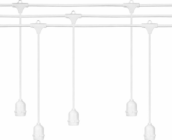 Cablu Ghirlanda Luminoasa ALBA 15 m. cu 15 fasunguri E27 - pendul 1m. interconectabila