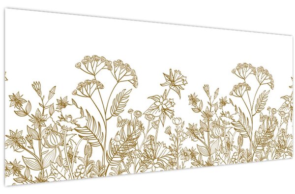 Tablou - Flori de câmp (120x50 cm)