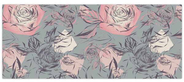 Tablou - Trandafir (120x50 cm)
