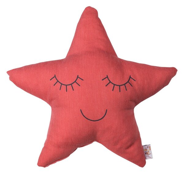 Pernă din amestec de bumbac pentru copii Mike & Co. NEW YORK Pillow Toy Star, 35 x 35 cm, roșu