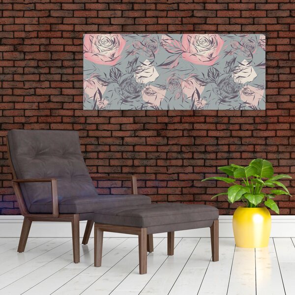 Tablou - Trandafir (120x50 cm)