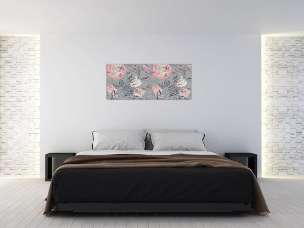 Tablou - Trandafir (120x50 cm)