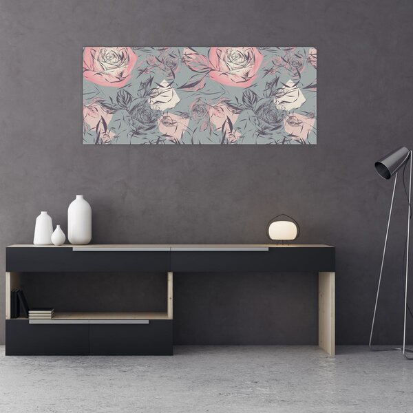 Tablou - Trandafir (120x50 cm)