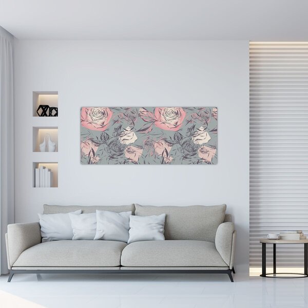 Tablou - Trandafir (120x50 cm)