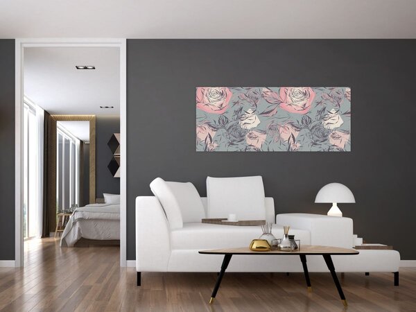 Tablou - Trandafir (120x50 cm)
