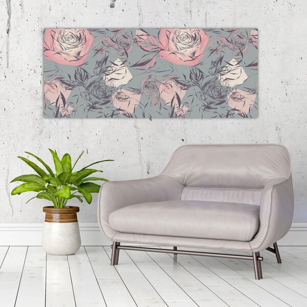 Tablou - Trandafir (120x50 cm)