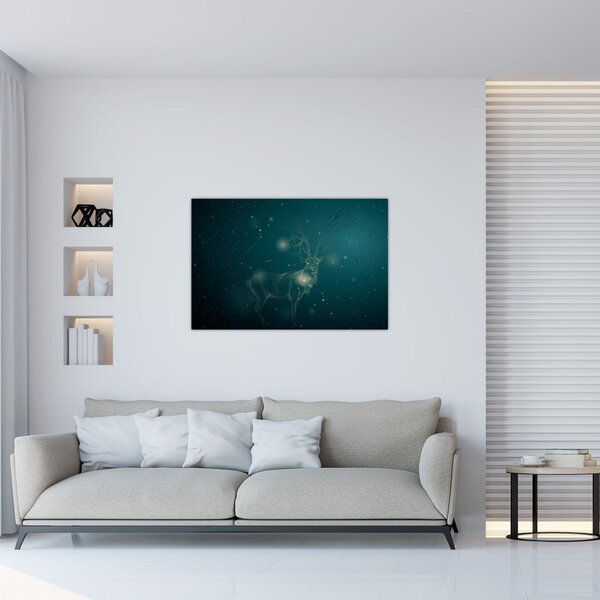 Tablou - Cerb magic noaptea (90x60 cm)