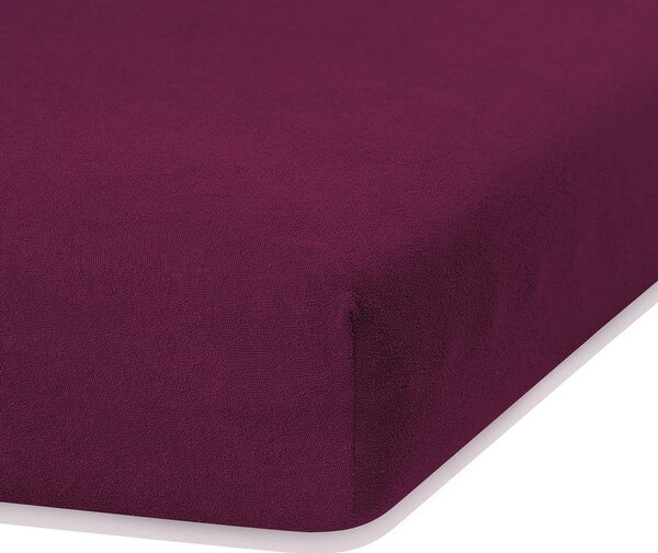 Cearceaf elastic AmeliaHome Ruby, 200 x 80-90 cm, violet