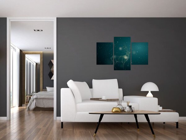 Tablou - Cerb magic noaptea (90x60 cm)