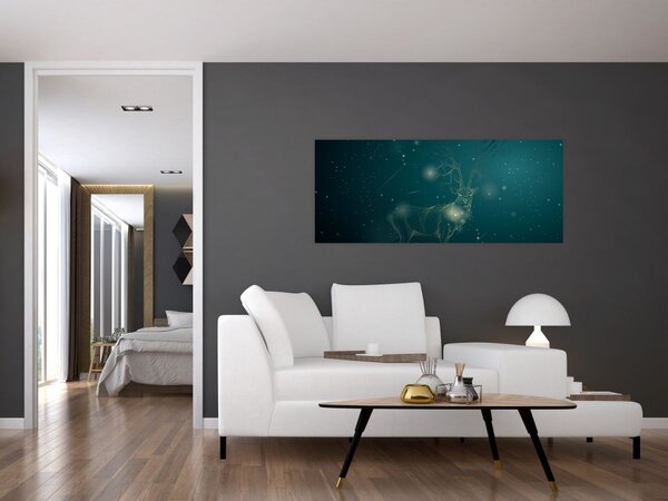 Tablou - Cerb magic noaptea (120x50 cm)