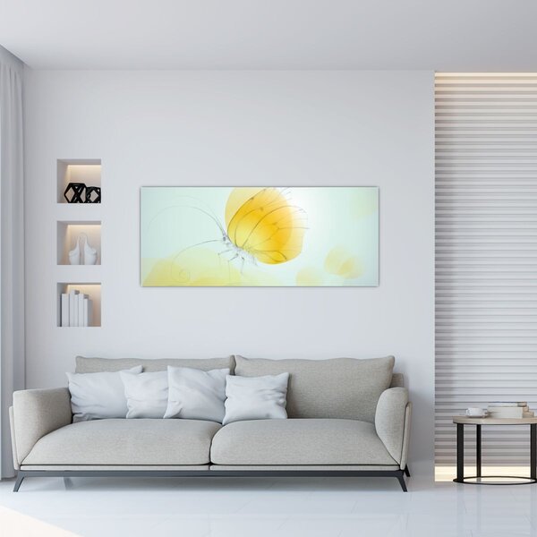 Tablou - Fluturele galben (120x50 cm)