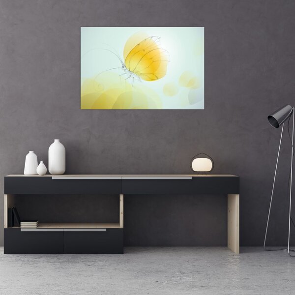 Tablou - Fluturele galben (90x60 cm)