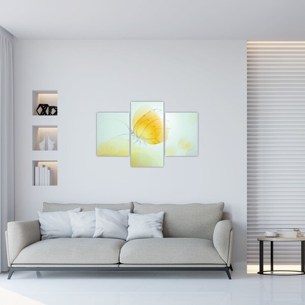 Tablou - Fluturele galben (90x60 cm)