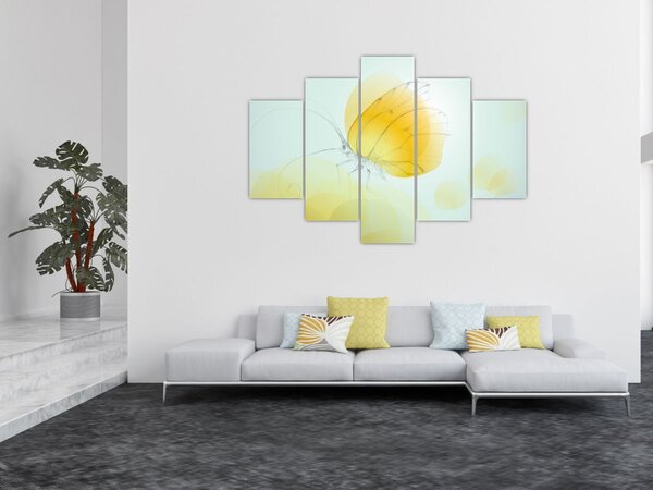 Tablou - Fluturele galben (150x105 cm)