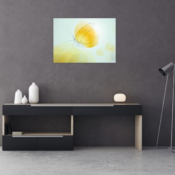 Tablou - Fluturele galben (70x50 cm)