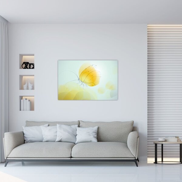 Tablou - Fluturele galben (90x60 cm)