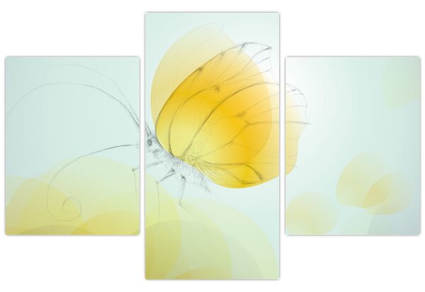Tablou - Fluturele galben (90x60 cm)