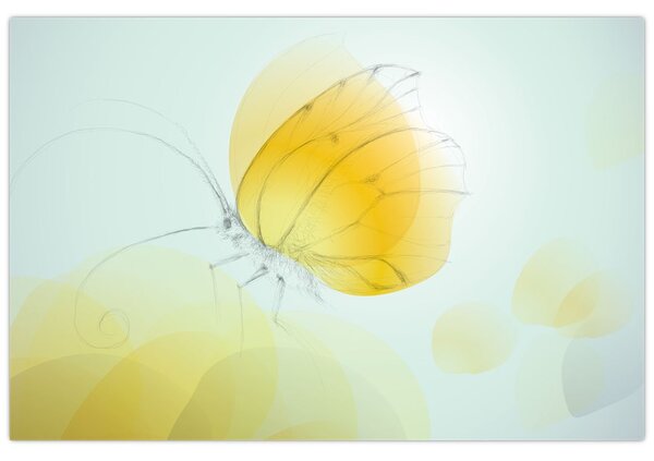 Tablou - Fluturele galben (90x60 cm)