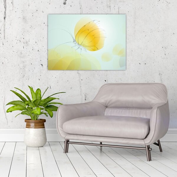 Tablou - Fluturele galben (70x50 cm)