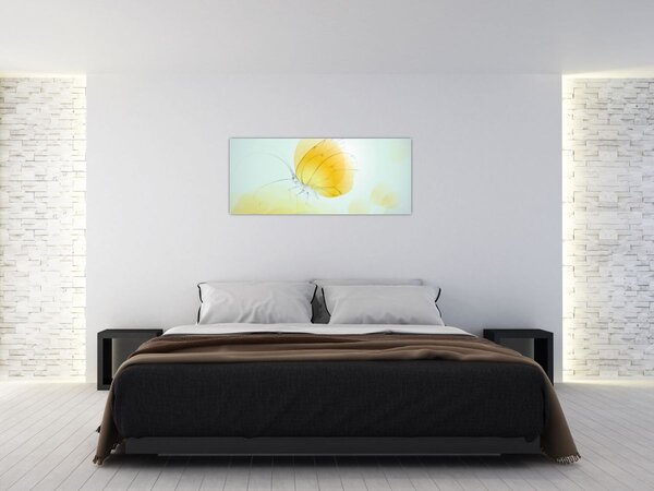 Tablou - Fluturele galben (120x50 cm)