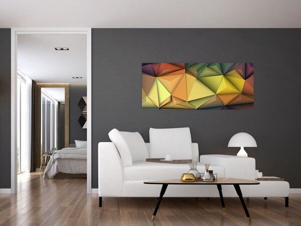 Tablou - Abstracție 3D poligonală (120x50 cm)