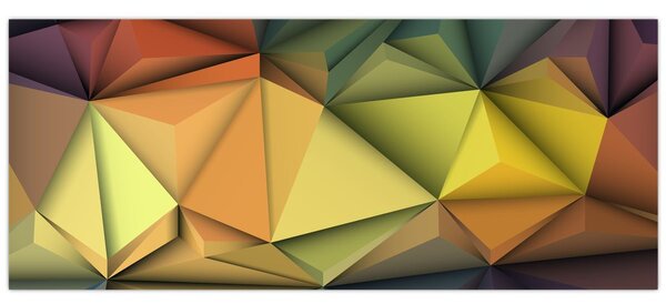 Tablou - Abstracție 3D poligonală (120x50 cm)