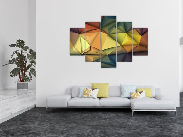Tablou - Abstracție 3D poligonală (150x105 cm)