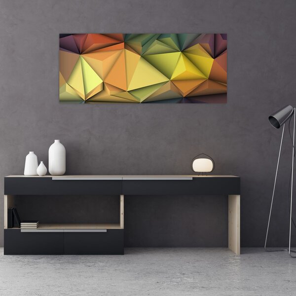 Tablou - Abstracție 3D poligonală (120x50 cm)