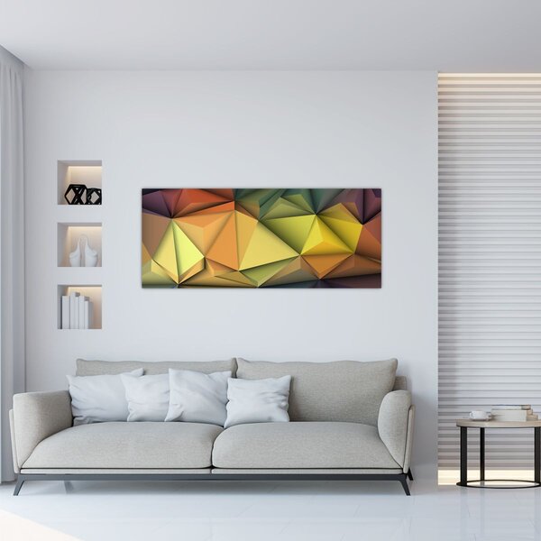 Tablou - Abstracție 3D poligonală (120x50 cm)