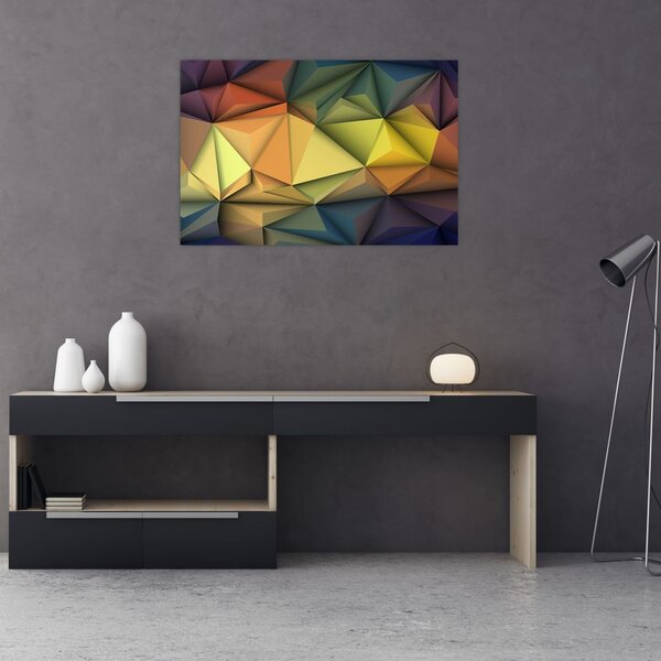 Tablou - Abstracție 3D poligonală (90x60 cm)