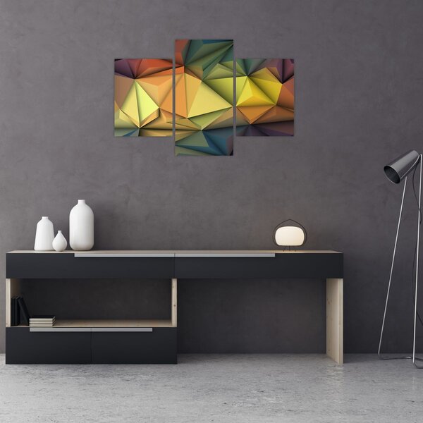 Tablou - Abstracție 3D poligonală (90x60 cm)