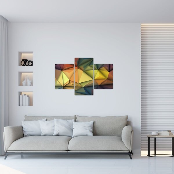 Tablou - Abstracție 3D poligonală (90x60 cm)