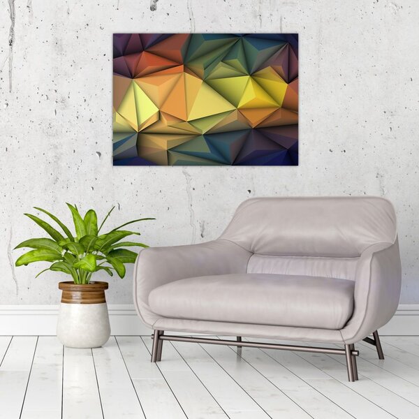 Tablou - Abstracție 3D poligonală (70x50 cm)