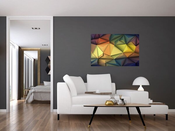 Tablou - Abstracție 3D poligonală (90x60 cm)