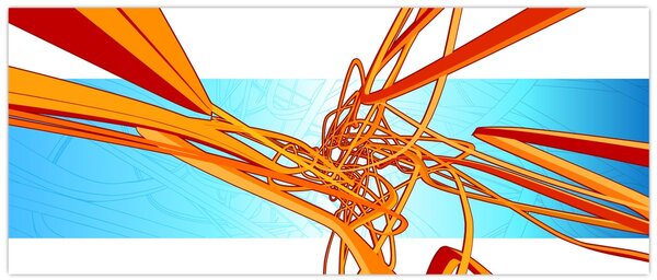 Tablou - Linii împletite, abstracție (120x50 cm)