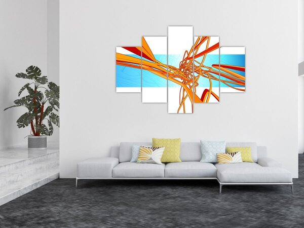 Tablou - Linii împletite, abstracție (150x105 cm)