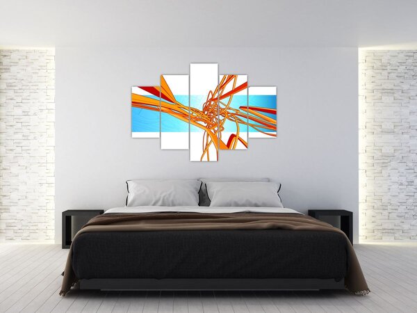 Tablou - Linii împletite, abstracție (150x105 cm)